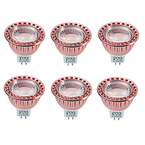YWXLIGHT® 6pcs 8 W 700-850 lm GU5.3(MR16) Faretti LED MR16 1 Perline LED COB Oscurabile / Decorativo Bianco caldo / Luce fredda 12 V / 6 pezzi / RoHs